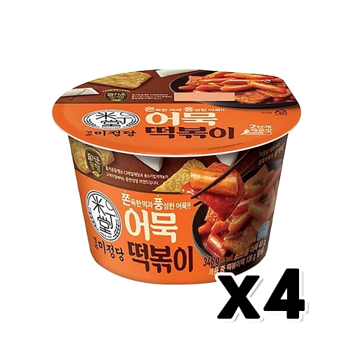 CJ제일제당 미정당 어묵떡볶이 즉석용기컵 346g (4개)_이미지