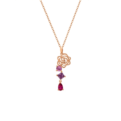 제이로사 18K 바게트 목걸이_D102_이미지