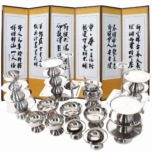 늘해랑 남원공방 DG스텐 간소 제기 세트 27P (+병풍)_이미지