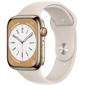 APPLE <b>워치</b> 시리즈<b>8</b> 45mm Cellular 골드 스테인리스 스틸
