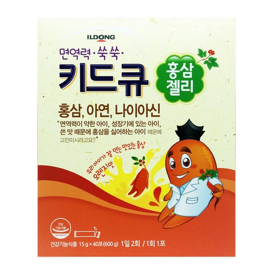 일동제약 키드큐 홍삼젤리 15g 40포 (1개)_이미지