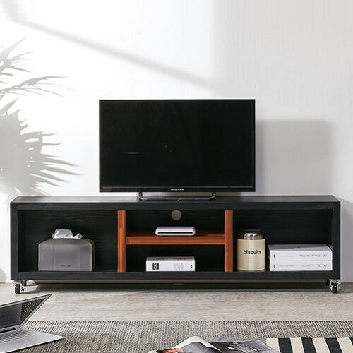 퍼스웰 이동식 바퀴형 1단 거실장 1500