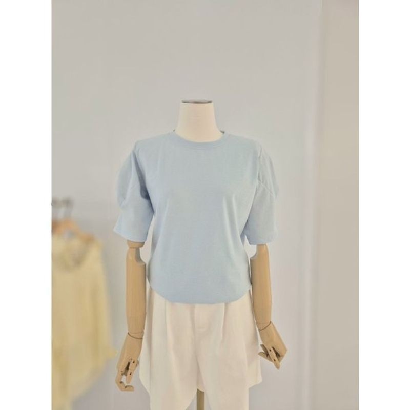 ABF.Z 라운드넥 퍼프 슬리브 티셔츠 AZABHK40E