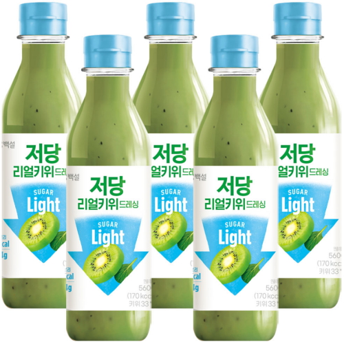 CJ제일제당 백설 저당 리얼 키위 드레싱 560g (5개)