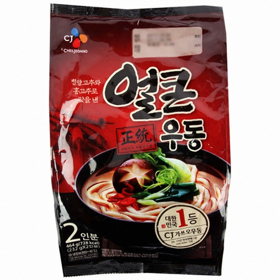 CJ제일제당 얼큰우동 2인분 464g (4개)_이미지