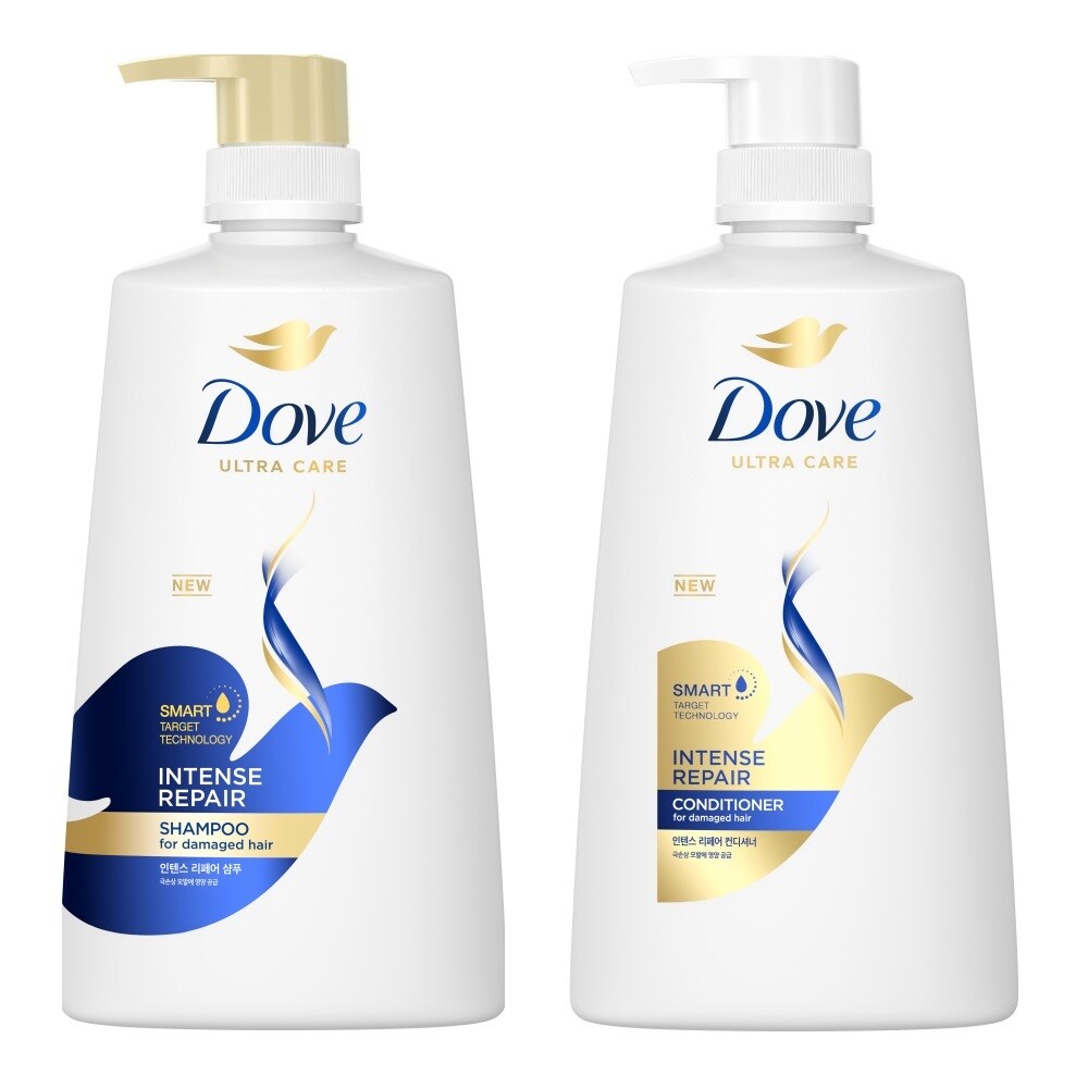 도브 인텐스 리페어 샴푸 680ml + 컨디셔너 660ml[샴푸1개, 컨디셔너1개]