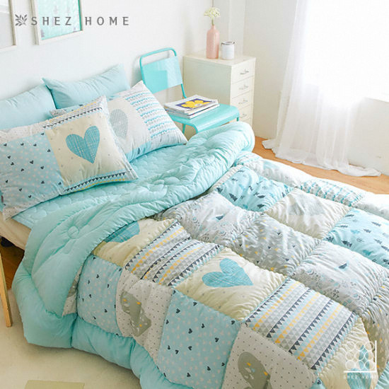 쉬즈홈 스위티 순면 차렵이불 베개세트 (싱글 S)_이미지