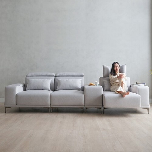 에보니아 미노 기본형 모션 패브릭 소파 4인용 (홈바형)_이미지