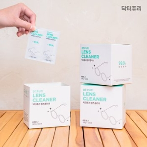 삼성물산 프리미엄 렌즈클리너 일회용 티슈 개별포장 100매 레몬향_이미지