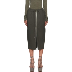 릭오웬스 카키 콘코르디안 쇼트 필라 미디 스커트 RP02E4375 WD TP86106269