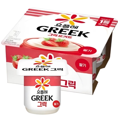 빙그레 요플레 그릭 딸기 80g (4개)_이미지