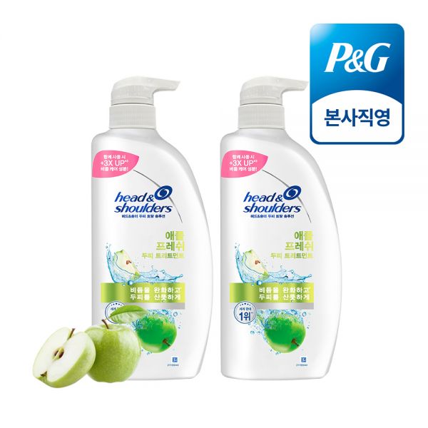 헤드앤숄더 애플 프레쉬 두피 트리트먼트 850ml (2개)_이미지