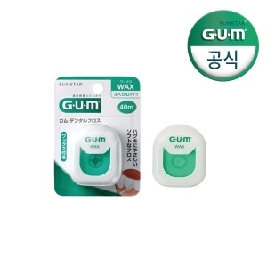 GUM 치과 그린 왁스 휴대 치실 40m