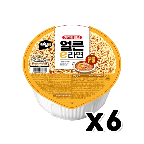 이마트 노브랜드 아임이 민생라면컵 80g [6개]