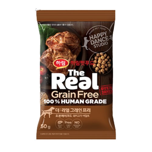 더리얼 독 그레인프리 오븐베이크드 돼지 어덜트 50g (3개)_이미지