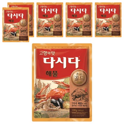백설 다시다 명품 골드 해물 100g (6개)_이미지