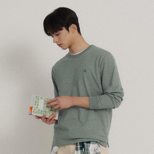 빈폴 기본 긴소매 티셔츠 카키 BC6341C66H_이미지