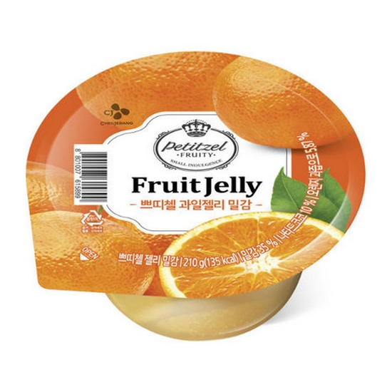 CJ제일제당 쁘띠첼 과일젤리 밀감 210g (1개)_이미지