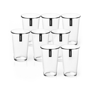 SGC솔루션 글라스락 내열강화 샤이닝 유리 텀블러 380ml (8개)