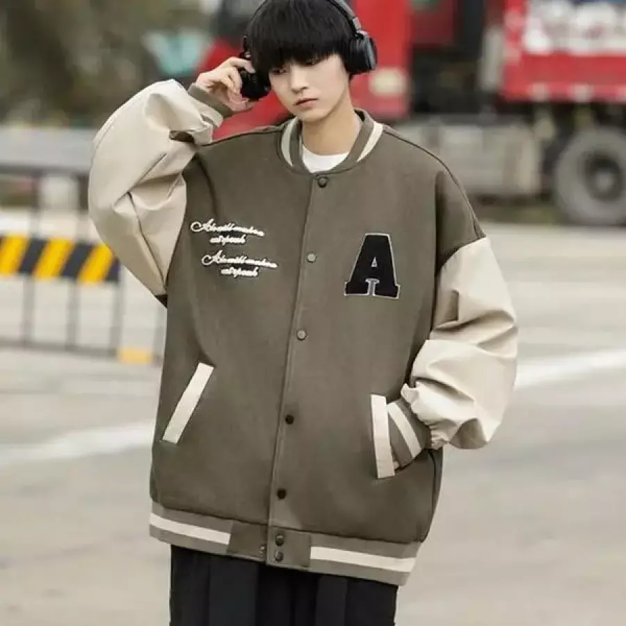잇백잇슈 남성캐주얼야구점퍼 베이직 일상 멋진 22662090A_이미지
