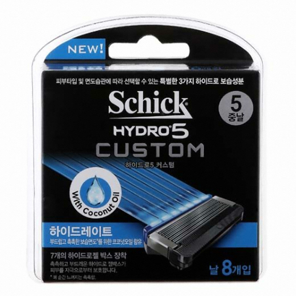 쉬크 하이드로5 커스텀 하이드레이트 면도날 (2개)_이미지