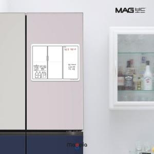  마그피아 마그보드 유리용 냉장고를 부탁해 MGMB-SRC4030/가정집 관공서 학교 사무실 고무자석 탈부착가능