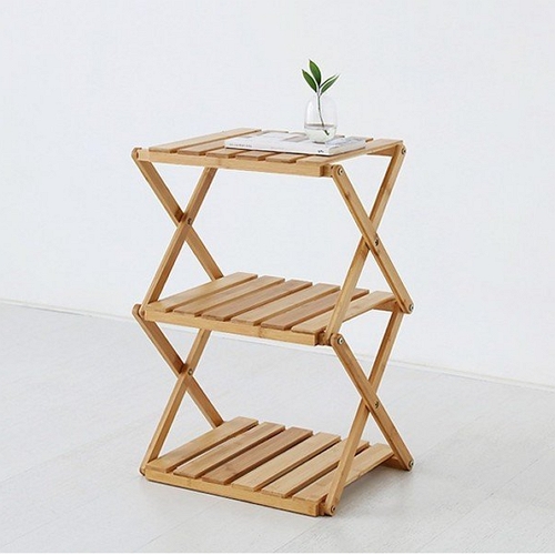 마켓비 JAWAL 좁은 3단 대나무 선반