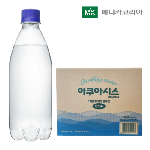  엠필 아쿠아시스 스파클링 워터 플레인 무라벨 500ml [60개]