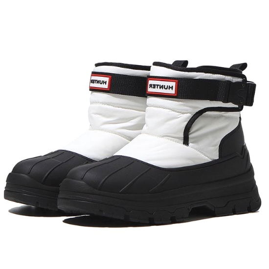 헌터 인트레피드 버클 숏 스노우부츠 WFS2000NYR (WHB, 화이트+블랙)_이미지