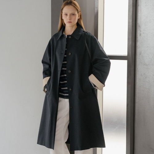 노운베러 Cotton loose tr h coat KNSS05CT02_Navy