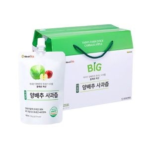 연두팜 대용량 아빠의주스 양배추 사과즙 30p 1개 5400ML