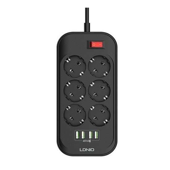 LDNIO 6구 10A USB 고속충전 한국형 멀티탭 해외구매