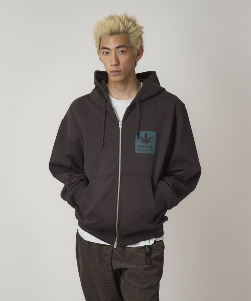 그라미치 HEMP 집업 후드티 Deep Brown G5FU J092 161080