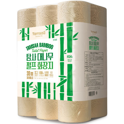 쿠팡 탐사 ㅤ대나무 펄프 화장지 30m (30롤) *4팩_이미지