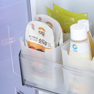 냉장고 도어칸 정리함 캔맥주 일회용소스 수납함