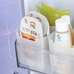 이우아여사 냉장고 도어칸 정리함 <b>캔</b><b>맥주</b> 일회용소스 수납함