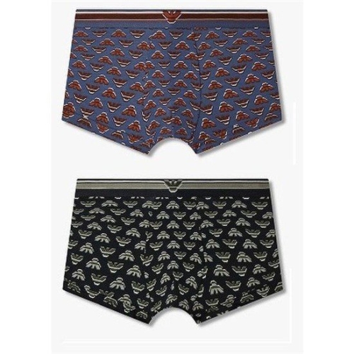 EMPORIO ARMANI 남성 이글 패턴 코튼 드로즈 2종 SET 08151120410815112042 393217