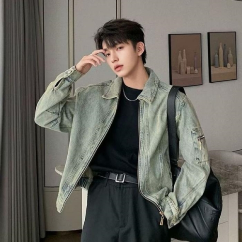 라일리 Rly 남자 빈티지 옐로우 워싱 청자켓 데님자켓 25452233