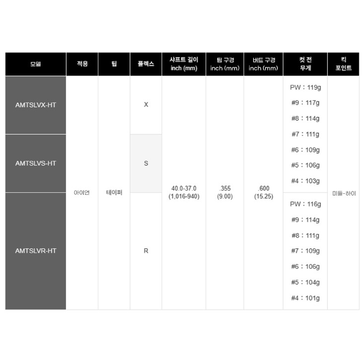 트루템퍼 다이나믹골드 AMT 시리즈 실버 IRON (병행, S)_이미지