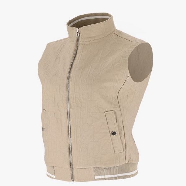 엘르골프 전판로고 자가드 우븐 베스트 6K21441_이미지