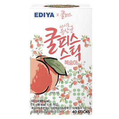 이디야 쿨피스 스틱 복숭아 16g 40개입 (1개)_이미지