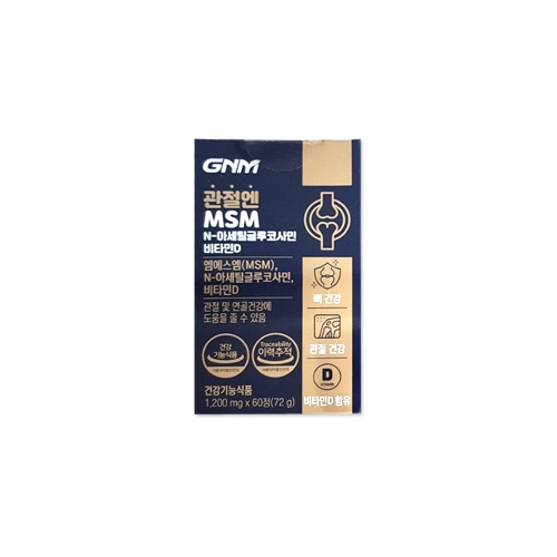 GNM자연의품격 연골 무릎 관절엔 MSM 글루코사민 비타민D 60정 (6개)