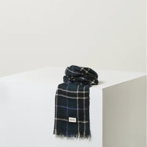 LF 헤지스 그린 체크 울캐시미어혼방 머플러_HJMU5F601E2