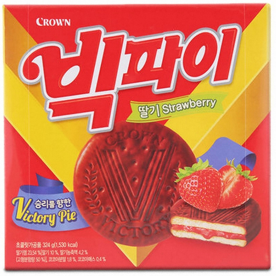 크라운제과 빅파이 딸기 324g (5개)