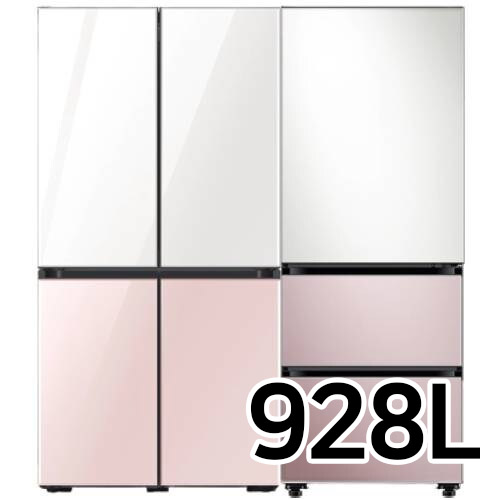 삼성전자 비스포크 키친핏 글램 RF60B91C3 + RQ33A7401 (화이트+핑크)_이미지