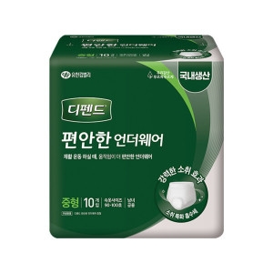  디펜드 편안한 언더웨어 플러스 중형 10개 [8팩(80개)]