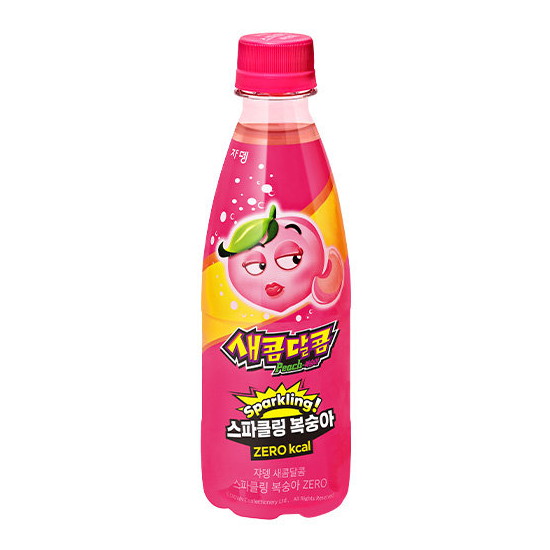 쟈뎅 새콤달콤 스파클링 복숭아 제로 350ml (12개)_이미지