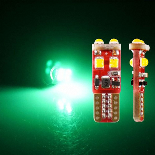 삼항 T10타입 12V 양면 6발 LED (그린)_이미지