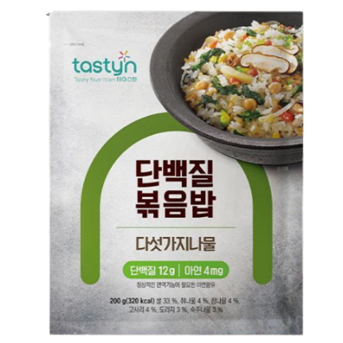 종근당건강 테이스틴 단백질 볶음밥 다섯가지나물 200g (5개)