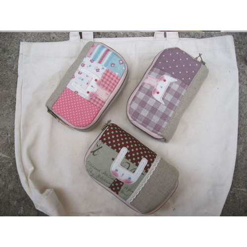 NDS Lite pouch - 보라체크 고양이 -_이미지